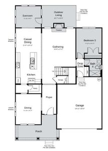 Structural options added include: sunroom, first floor guest suite with full bath, fireplace, additional windows, laundry sink.