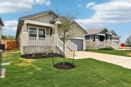 Front exterior of the Hughes floorplan at a Meritage Homes community.