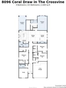 New construction Single-Family house 8096 Coral Draw, Schertz, TX 78154 VanGogh Plan- photo 0