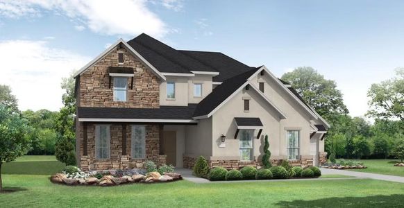 New construction Single-Family house 1432 Jolie Rose Bnd, Leander, TX 78641 Huxley- photo 0