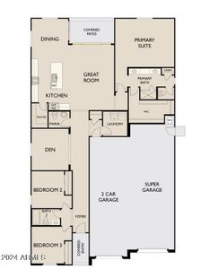 R garage floorplan with 4 panel slider