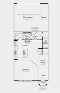 Structural options added: Tray ceiling at owner's suite, gourmet kitchen, and owner's bath 2.