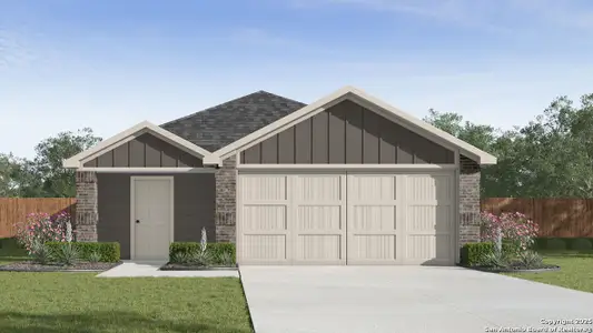 New construction Single-Family house 5862 Cosmic Crisp, San Antonio, TX 78252 The Caprock- photo 0