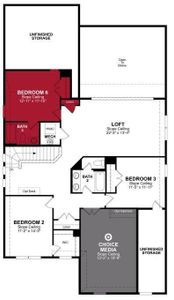 Beazer Homes Valencia on the Lake Blackburn Floorplan.