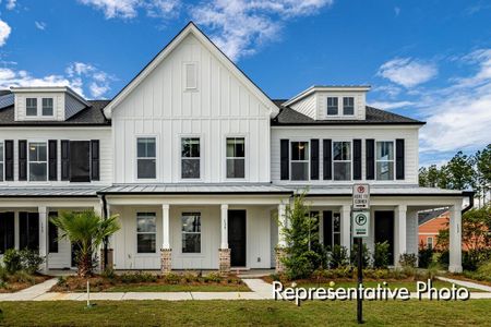 New construction Townhouse house 1011 Swamp Harrier Avenue, Ravenel, SC 29470 The Miles II TH HCM- photo 0