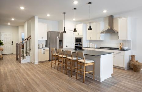 Spacious kitchen with island seating