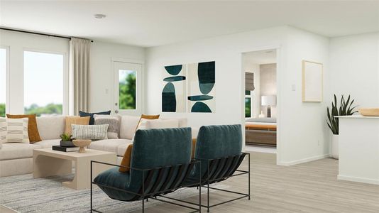 Living room featuring light hardwood / wood-style floors