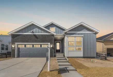 New construction Single-Family house 6739 Fawn Path Ln, Castle Pines, CO 80108 plan 4085 Traditions Elevation A - Modern Farmhouse - image