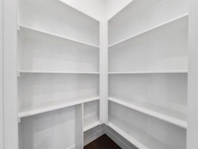 Spacious Pantry (Sample photos of a completed Warwick floor plan. The image may feature alternative selections and/or upgrades.)