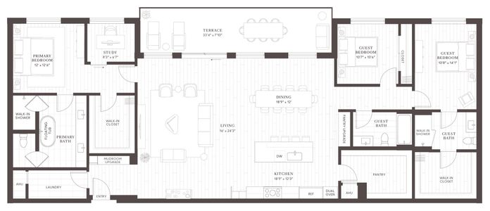 New construction Penthouse house 2121 S Congress Ave, Austin, TX 78704 plan C18 Penthouse - image