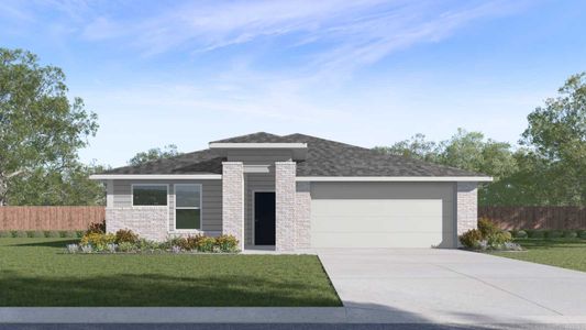 New construction Single-Family house 431 Morning Glory Loop, Kyle, TX 78640 The Lakeway- photo 0