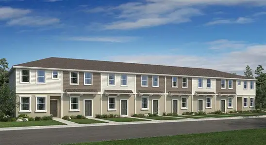 New construction Townhouse house 16515 San Nicola Pl, Bradenton, FL 34211 plan Ivy - image