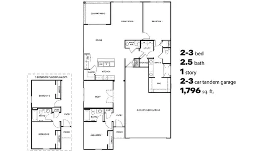 New construction Single-Family house 854 N Astronomer Ln, Green Valley, AZ 85614 plan Thomas - Plan 1704 - image