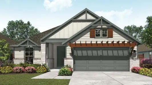 New construction Single-Family house 747 Navarro St, New Braunfels, TX 78132 plan Palm - image