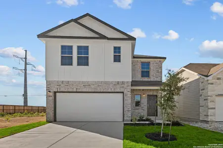 New construction Single-Family house 4285 Carlotta Dr, New Braunfels, TX 78130 Larkspur- photo 0