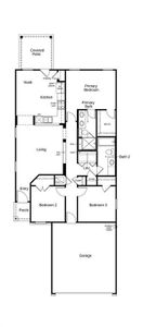 This floor plan features 3 bedrooms, 2 full baths, and over 1,200 square feet of living space