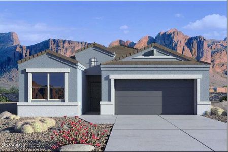 New construction Single-Family house 5203 E Midnight Star Drive, San Tan Valley, AZ 85143 Easton- photo 0