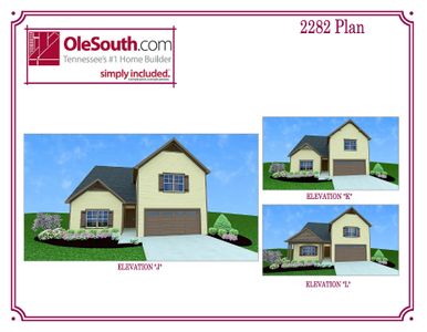 New construction Single-Family house Manchester, TN 37355 plan 2282 Elevation JKL - image