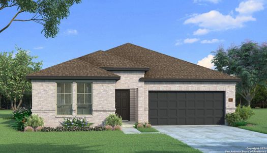 New construction Single-Family house 434 Cowboy Peak, Cibolo, TX 78108 Elderberry- photo 0