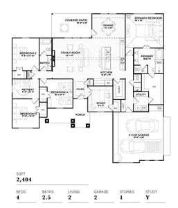 New construction Single-Family house 2151 Langston Ln, Waxahachie, TX 75167 plan Vista - image