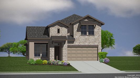 New construction Single-Family house 14016 Nolan Falls Rd, San Antonio, TX 78253 The Caspian- photo 0