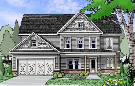 New construction Single-Family house 1095 Tupelo Ln, Loganville, GA 30052 plan (GA)Hayden A.4 2 Front Entry - image
