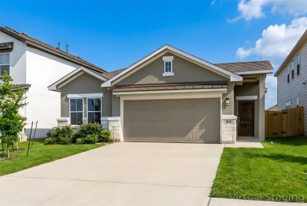 New construction Single-Family house 105 Boulder Ridge Trl, Liberty Hill, TX 78642 plan Mia 1717 S - image