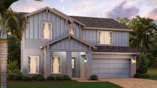 New construction Single-Family house 6709 Golden Eagle Blvd, Howey-in-the-Hills, FL 34737 plan Newcastle - image