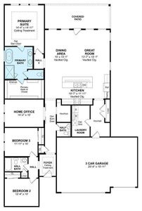 The Santa Rosa II floor plan by K. Hovnanian Homes. 1st Floor shown. *Prices, plans, dimensions, features, specifications, materials, and availability of homes or communities are subject to change without notice or obligation.