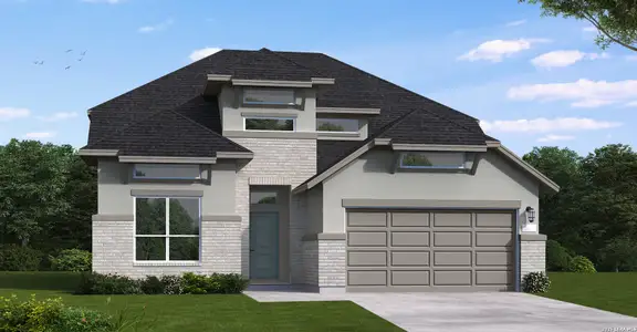 New construction Single-Family house 1871 Bighorn Trl, New Braunfels, TX 78132 plan Goodrich - image