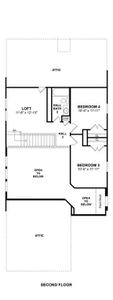 The Rochester floor plan by K. Hovnanian Homes. 2nd Floor shown. *Prices, plans, dimensions, features, specifications, materials, and availability of homes or communities are subject to change without notice or obligation.