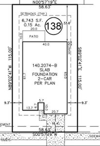 Lot 138 Plot Plan