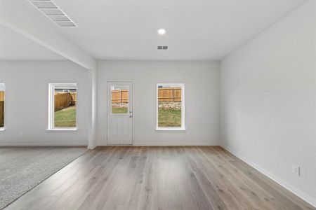 Dining room with light wood-type flooring