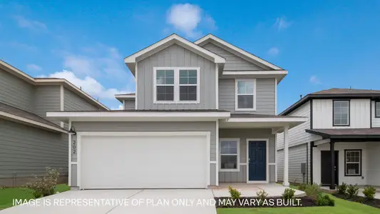 New construction Single-Family house 12001 Pike Bnd, Mustang Ridge, TX 78610 plan The Hanna - image