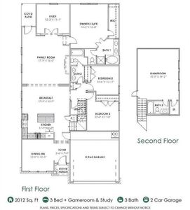 This Avery floor plan has a large bonus room upstairs