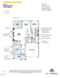 New construction Single-Family house 2400 Picual Wy, Unit Lot 33, New Hill, NC 27562 plan Blair - image