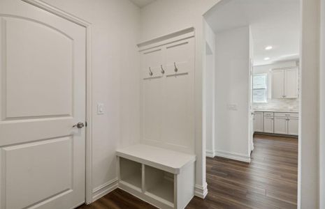 Ample storage in mud room *real home pictured