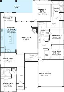 The Walden floor plan by K. Hovnanian Homes. 1st Floor shown. *Prices, plans, dimensions, features, specifications, materials, and availability of homes or communities are subject to change without notice or obligation.