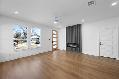 Entrance and Living Room.