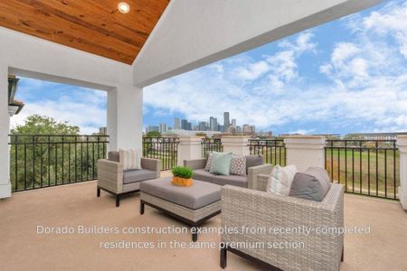 **THIS PHOTO IS OF A PREVIOUS BUILT HOME by DORADO BUILDERS - 607 N Live Oak will have the same, unobstructed view of Downtown Houston!