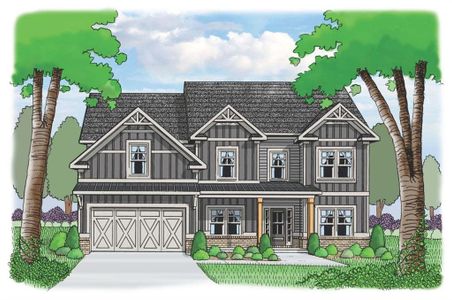 New construction Single-Family house 1116 Tupelo Ln, Loganville, GA 30052 plan (GA)Grayson A.1 3 Front Entry - image