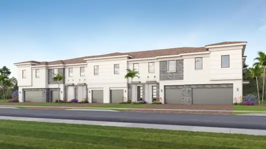 New construction Townhouse house 1183 Carillon St, Wellington, FL 33414 plan Ivy - image