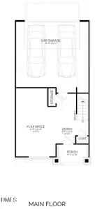 New construction Townhouse house 3148 James Slaughter Rd, Fuquay Varina, NC 27526 plan Atlas Interior Unit - image 2