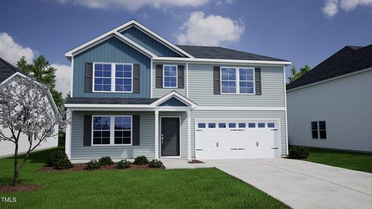 New construction Single-Family house 173 Grove Township Way, Angier, NC 27501 Russell- photo 0 0