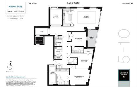 New construction Condo house 2323 San Felipe Street St N, Unit 901, Houston, TX 77005 - image
