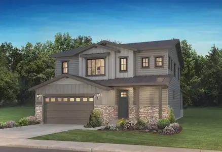 New construction Single-Family house 8890 Buttonwillow Dr, Littleton, CO 80125 plan 3652 Embark Elevation C - Highline Ranch - image