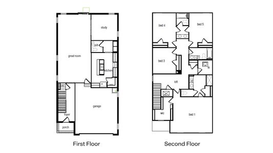 New construction Single-Family house 1858 Butterfly Wy, Marietta, GA 30066 plan Harbor - image