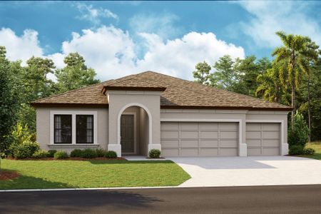 New construction Single-Family house 13144 Long Valley Cir, Spring Hill, FL 34609 plan Hyde Park III - image