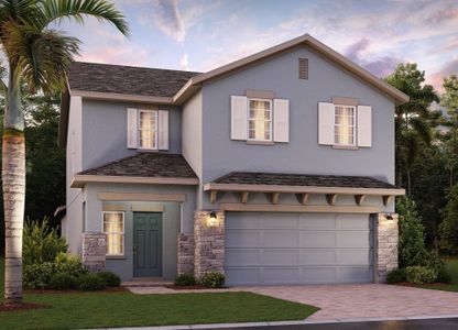 Elevation 3 with Optional Stone - Gasparilla by Landsea Homes