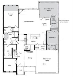 Structural options added include: first floor guest suite with full bath, extended owner's suite, tub and shower in primary bath, covered outdoor living.